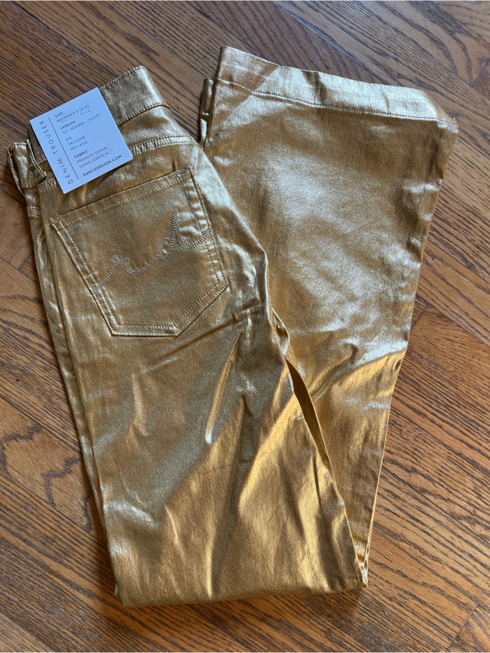 Ranch Dress’n Metallic Gold trousers
